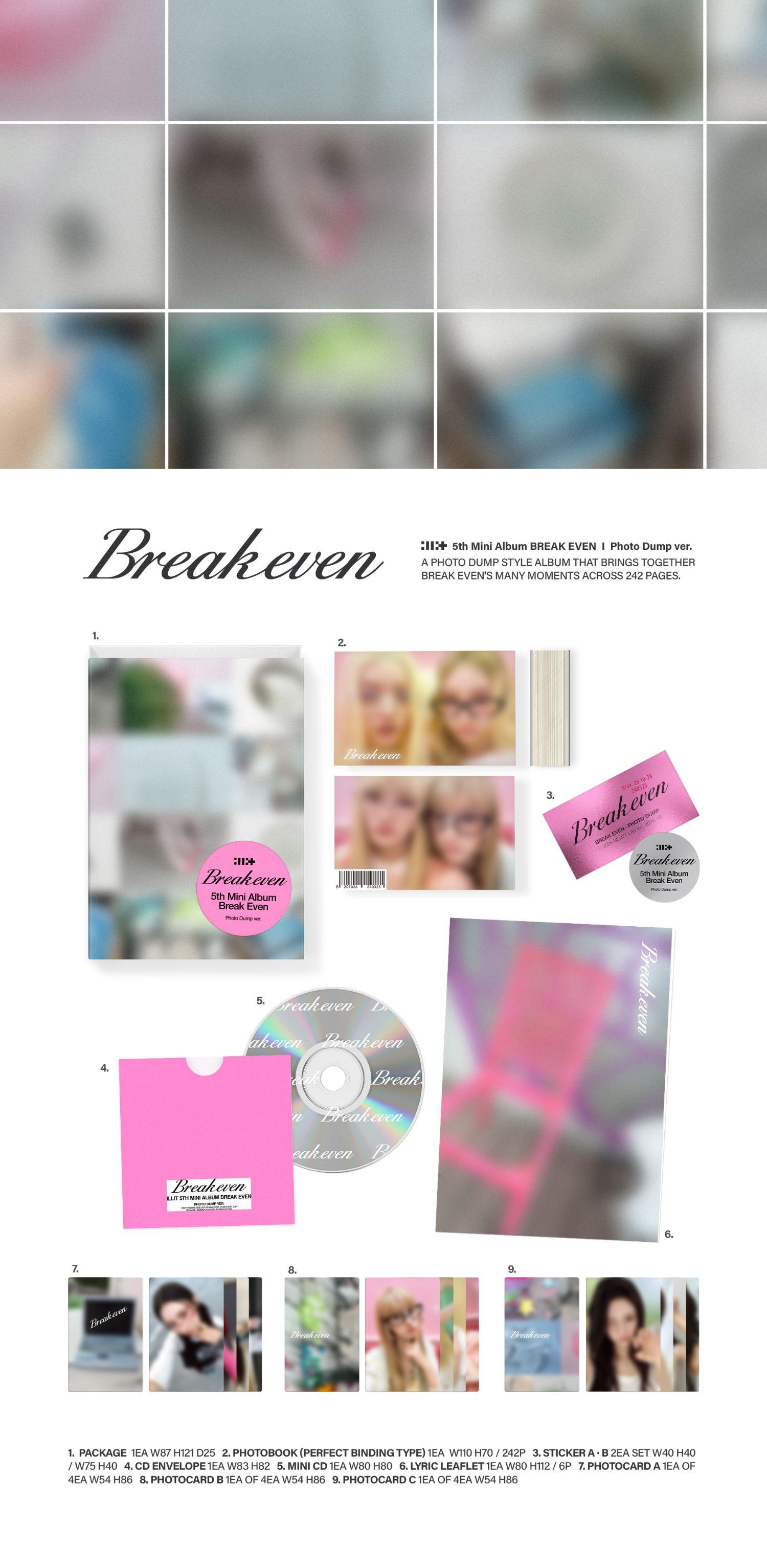 아일릿 (ILLIT) - 미니 5집 [BREAK EVEN] (Photo Dump ver.) 상세 이미지 1