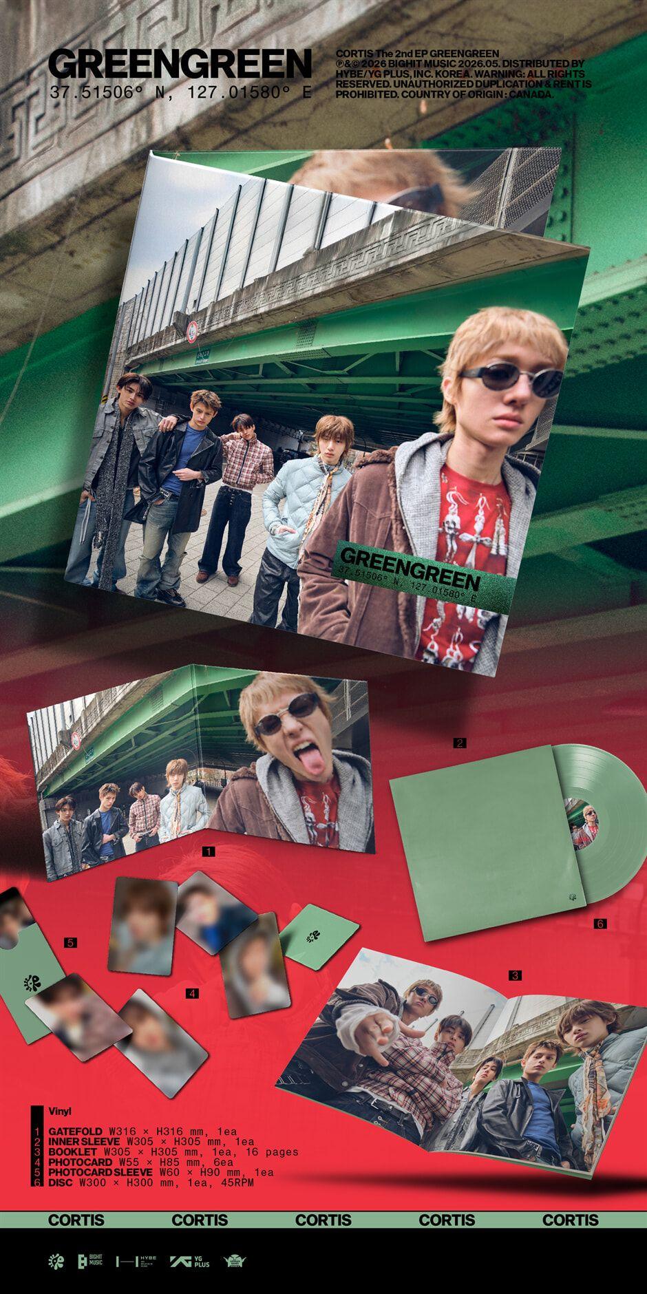 CORTIS (코르티스) - The 2nd EP [GREENGREEN] (LP) 상세 이미지 1