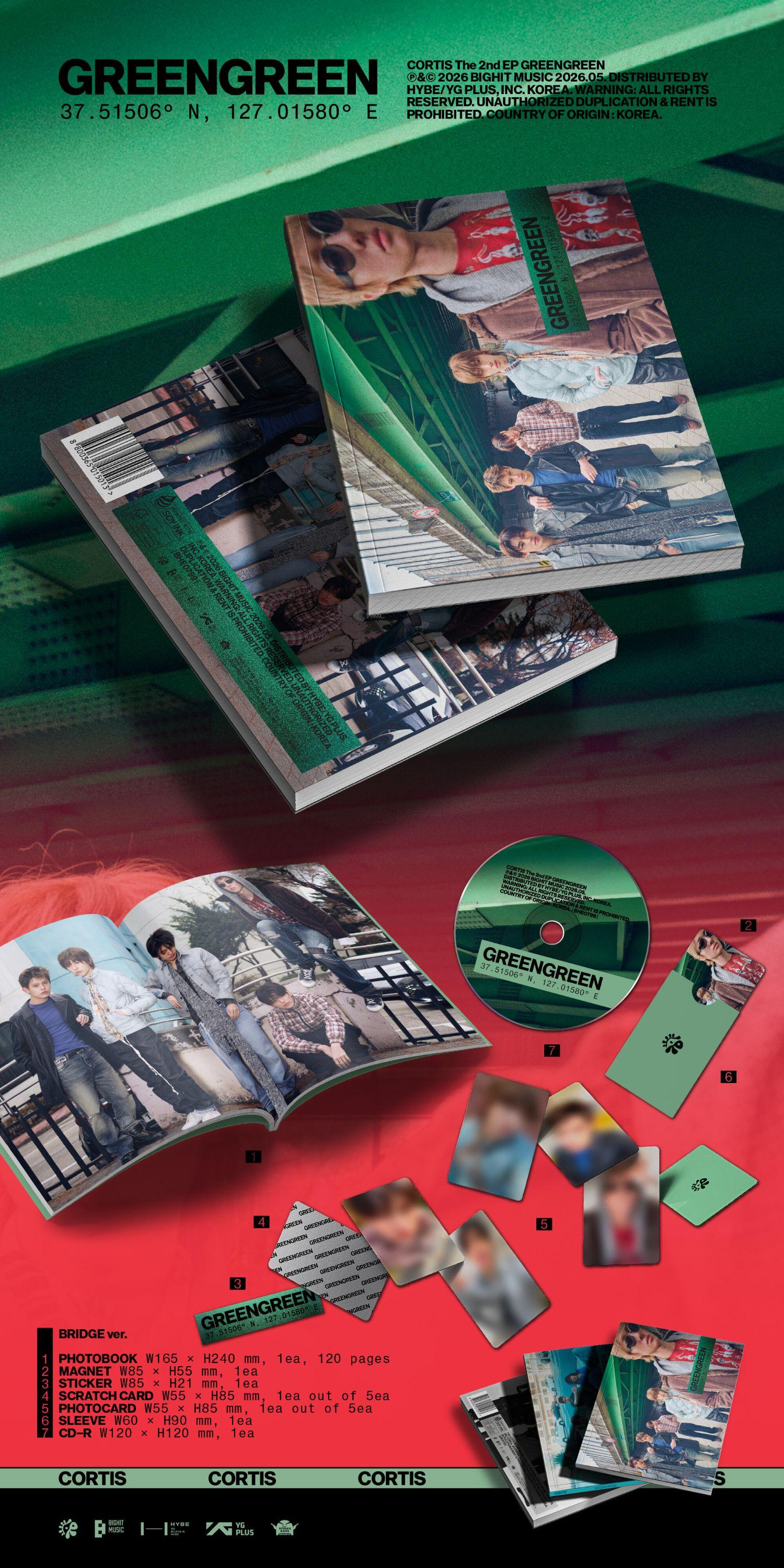 CORTIS (코르티스) - The 2nd EP [GREENGREEN] (3종 중 1종 랜덤발송) 상세 이미지 1