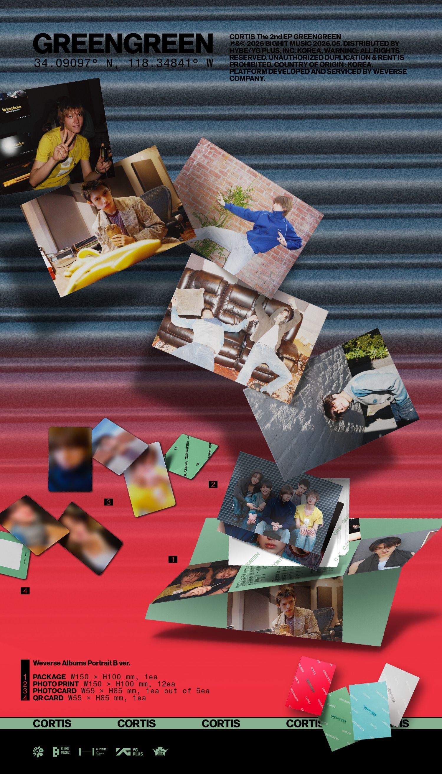 CORTIS (코르티스) - The 2nd EP [GREENGREEN] (Weverse Albums ver.) (4종 중 1종 랜덤발송) 상세 이미지 2