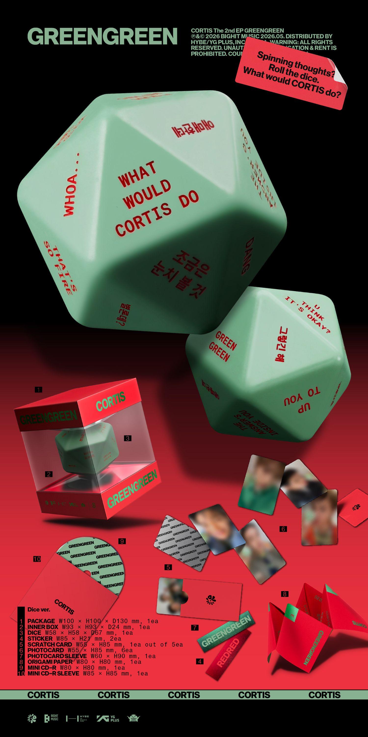 CORTIS (코르티스) - The 2nd EP [GREENGREEN] (Dice ver.) 상세 이미지 1