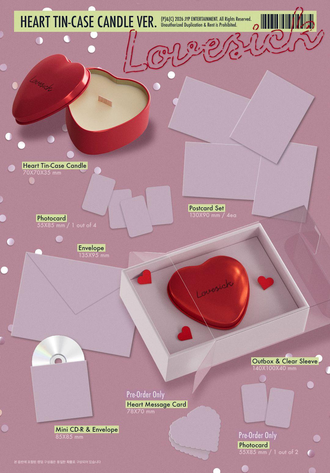 채령 - 미니 1집 [Lovesick] (HEART TIN-CASE CANDLE ver.) 상세 이미지 1